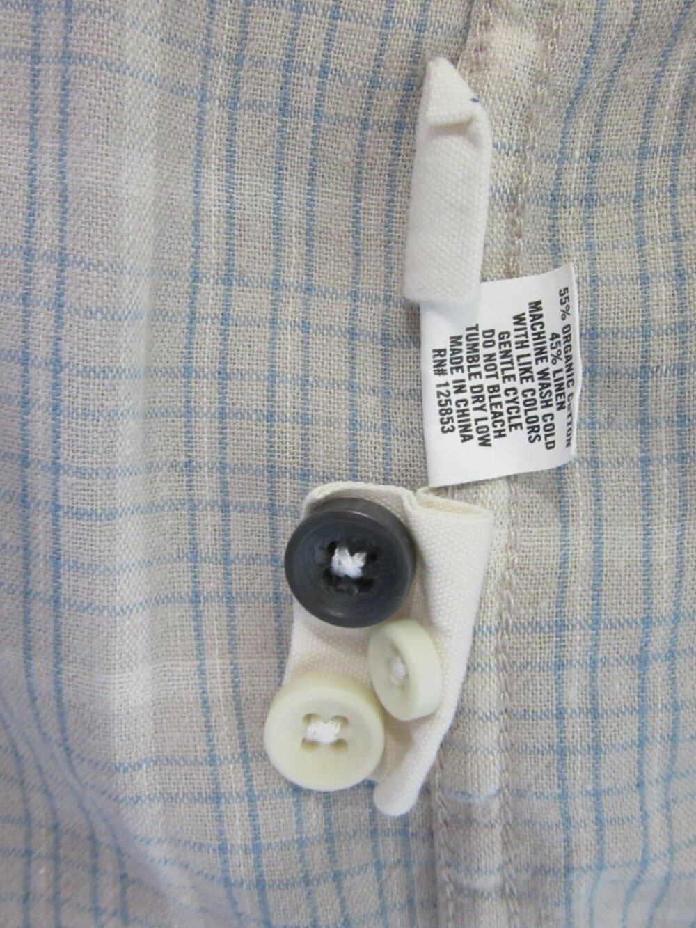TAYLOR STITCH Plaid Gray & Blue 40 Short Sleeve Shirt - Picture 3 of 3